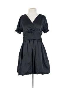 Polka Dots: Vivien - Black Mini Dress (Size S)