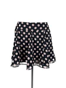 Polka Dots: Dotti - Black Mini Skirt (Size 10)