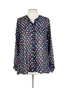 Polka Dots: KILT - Navy Blouse (Size 12)