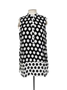 Polka Dots: Scope - Black & White Mini Dress (Size 16)