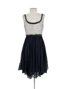 Sequin: Alannah Hill - Black & White Midi Dress (Size 10)