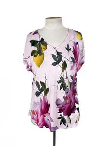 T Shirts: Ted Baker - Pink & Multicoloured T-shirt (Size S)