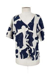 Tops: Gorman - Blue & White Top (Size 8)