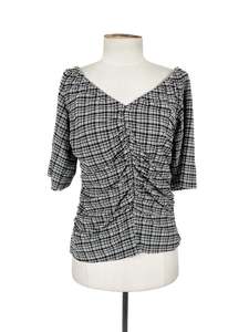 GANNI - Navy & White Blouse (Size M)