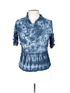 Tops: Caroline Sills - Blue & White Top (Size S)