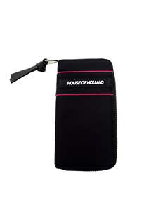 House of Holland - Black & Pink Wallet (Size OS)