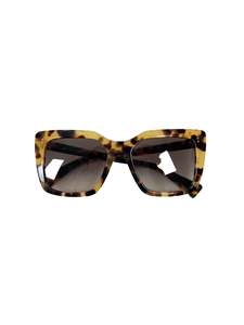 Accessories: MIU MIU - Brown & Gold Sunglasses (Size OS)