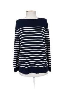 Sweaters: Tommy Hilfiger - Navy & White Sweater (Size S)