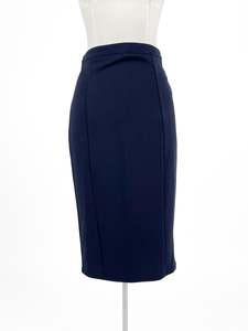 Midi Skirts: Atmos & Here | Navy Workwear Skirt | Size 8