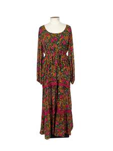 Augustine - Multicoloured Maxi Dress (Size 16)