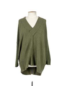 Sweaters: Zest - Green Sweater (Size L)