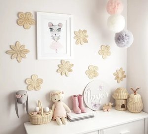 3pc Rattan Flower Set