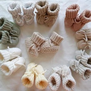 Clothing Accessories: 100% Organic Cotton Knitted Booties