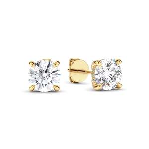Round Brilliant Cut Diamond Stud Earrings