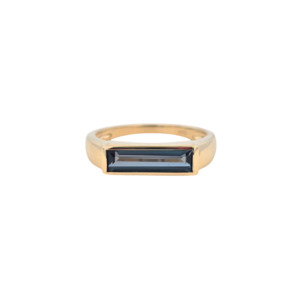Rings: 9k Yellow Gold 'Apollo' London Blue Topaz Ring