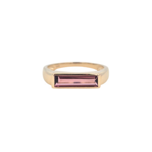 9k Yellow Gold 'Apollo' Pink Tourmaline Ring