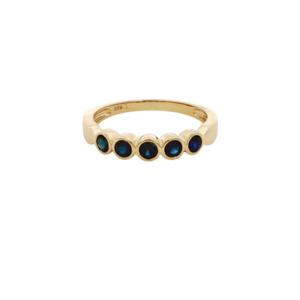 9k Gold Sapphire Band Ring