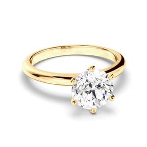 Rings: Round Brilliant Cut Diamond Solitaire Engagement Ring