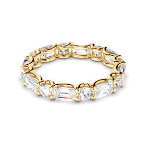 Rings: Round Brilliant & Emerald Cut Diamond Eternity Ring