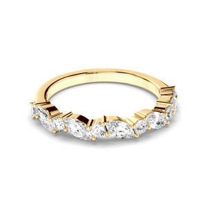 Rings: Round Brilliant & Marquise Cut Diamond Anniversary Ring