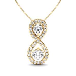 Round Brilliant Cut Diamond Infinity Pendant