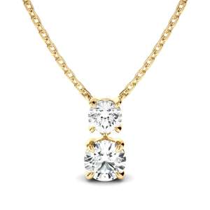 Round Brilliant Cut Diamond Drop Pendant