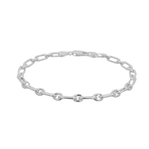 Gifts Under 250: Sterling Silver 1:1 Figaro 19cm Bracelet