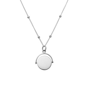 Gifts Under 250: Sterling Silver Necklace Featuring Spin-Disc Pendant
