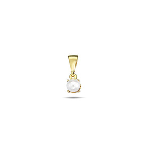 Gifts Under 250: 9k Yellow Gold Mini Pearl Charm Pendant