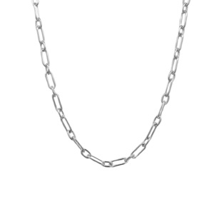 Gifts Under 250: Sterling Silver 1:1 Figaro Paperclip 45cm Chain
