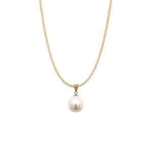 Gifts Under 250: 9k Yellow Gold 'Nautica' 9mm Pearl Pendant
