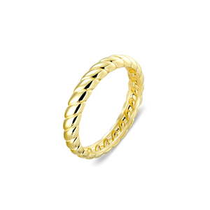 Gold Plated Wide Flat Braid Ring