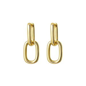 Gifts Under 150: Gold Plated Double Chain Link Earrings