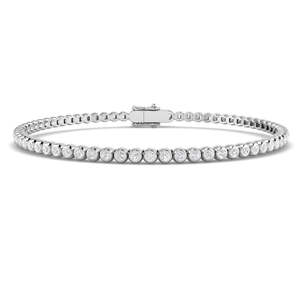 Gifts Under 500: Sterling Silver Bezel Set CZ Tennis Bracelet (18cm)