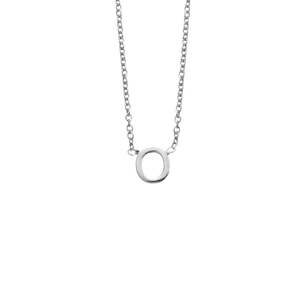 Sterling Silver 'O' Initial Necklace
