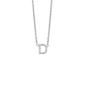 Sterling Silver 'D' Initial Necklace