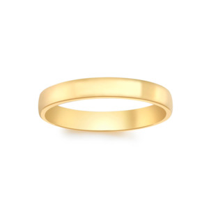 Wedding Bands: 9k Yellow Gold 3mm Court Ring