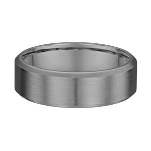 Mens Wedding Bands: Tantalum Bevelled Egde Band (Z+6 )