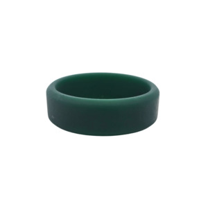 Mens Wedding Bands: Verdant Flat Beveled Edge Silicone Band