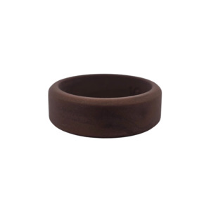 Espresso Flat Beveled Edge Silicone Band