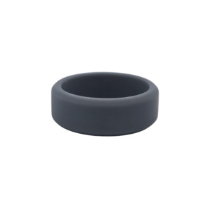 Slate Flat Beveled Edge Silicone Band