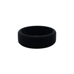 Mens Wedding Bands: Eclipse Flat Beveled Edge Silicone Band