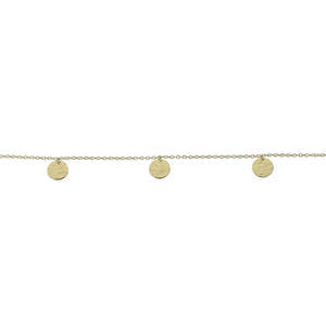 Gifts Under 100: Gold Plated Hammered Disc Bracelet