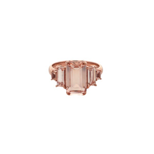 9k Rose Gold 'Hera' Morganite 5 Stone Ring