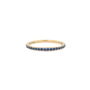 9k Yellow Gold Sapphire Stacker Band