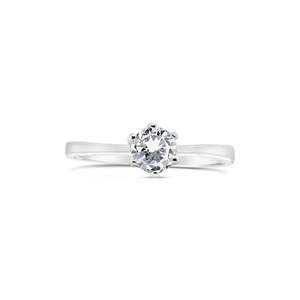 Sterling Silver 'Destiny' CZ Proposal Ring