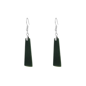 Greenstone: Toki Pounamu Drop Earrings