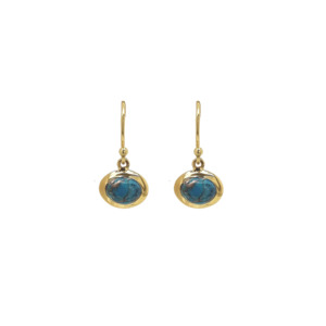 December Birthstone: Gold Plated 'Leda' Sleeping Beauty Turquoise Earrings