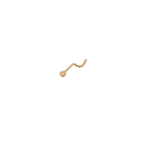 9k Yellow Gold Plain Nose Stud