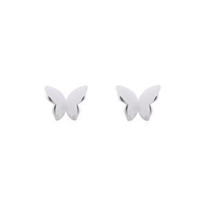 Kids: Sterling Silver Butterfly Stud Earrings